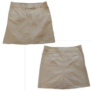 Vintage Y2K OLD NAVY 98% Cotton Khaki Stretch Low Rise Skirt 4 Pockets! Size 16